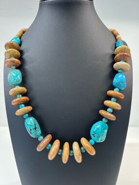 Desert Rose Trading Jay King Turquoise & Jasper Necklace